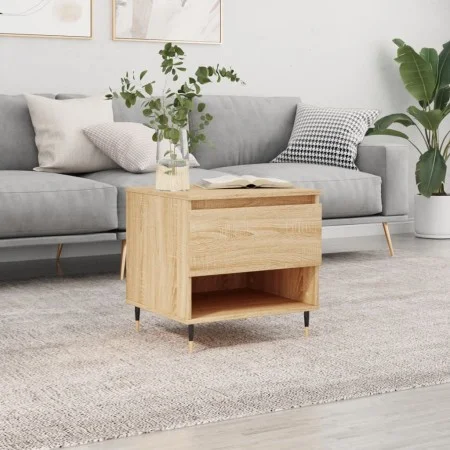 Mesa de centro madera de ingeniería roble Sonoma 50x46x50 cm de vidaXL, Mesas de centro - Ref: Foro24-830898, Precio: 36,14 €...