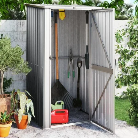 Gartenschuppen aus grau verzinktem Stahl, 118,5 x 97 x 209,5 cm von vidaXL, Schuppen - Ref: Foro24-150900, Preis: 159,25 €, R...