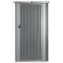 Cobertizo de jardín acero galvanizado gris 118,5x97x209,5 cm