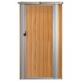 Cobertizo de jardín acero galvanizado marrón 118,5x97x209,5 cm de vidaXL, Cobertizos - Ref: Foro24-150902, Precio: 172,41 €, ...