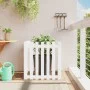 Jardinera diseño de valla madera maciza pino blanca 70x70x70 cm de vidaXL, Maceteros y jardineras - Ref: Foro24-832463, Preci...