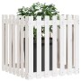 Jardinera diseño de valla madera maciza pino blanca 70x70x70 cm by vidaXL, Pots and planters - Ref: Foro24-832463, Price: 47,...