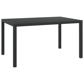 Schwarzer Gartentisch aus Aluminium und WPC 150x90x74 cm von vidaXL, Gartentische - Ref: Foro24-42791, Preis: 216,75 €, Rabat...