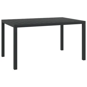 Schwarzer Gartentisch aus Aluminium und WPC 150x90x74 cm von vidaXL, Gartentische - Ref: Foro24-42791, Preis: 209,08 €, Rabat...