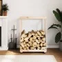 Massiver Kiefernholz-Holzstapelwagen mit Rädern 76,5x40x108 cm. von vidaXL, Brennholztaschen und -halter - Ref: Foro24-832325...