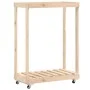 Massiver Kiefernholz-Holzstapelwagen mit Rädern 76,5x40x108 cm. von vidaXL, Brennholztaschen und -halter - Ref: Foro24-832325...