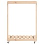 Massiver Kiefernholz-Holzstapelwagen mit Rädern 76,5x40x108 cm. von vidaXL, Brennholztaschen und -halter - Ref: Foro24-832325...