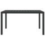 Mesa de jardín de aluminio y WPC negra 150x90x74 cm