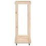 Massiver Kiefernholz-Holzstapelwagen mit Rädern 76,5x40x108 cm. von vidaXL, Brennholztaschen und -halter - Ref: Foro24-832325...
