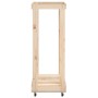 Massiver Kiefernholz-Holzstapelwagen mit Rädern 76,5x40x108 cm. von vidaXL, Brennholztaschen und -halter - Ref: Foro24-832325...