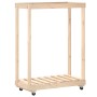 Leñero con ruedas madera maciza de pino 76,5x40x108 cm by vidaXL, Firewood bags and holders - Ref: Foro24-832325, Price: 48,1...