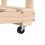 Leñero con ruedas madera maciza de pino 76,5x40x108 cm by vidaXL, Firewood bags and holders - Ref: Foro24-832325, Price: 48,1...