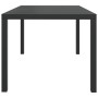Mesa de jardín de aluminio y WPC negra 150x90x74 cm
