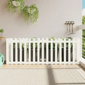 Arriate elevado jardín con valla madera pino blanco 200x50x70cm by vidaXL, Pots and planters - Ref: Foro24-832513, Price: 75,...