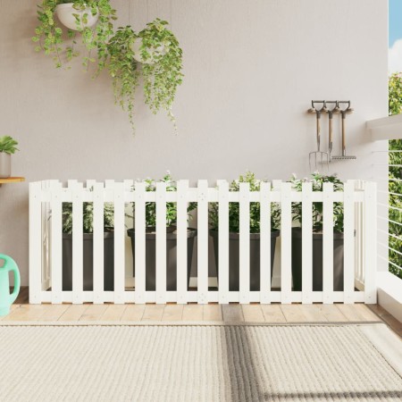 Arriate elevado jardín con valla madera pino blanco 200x50x70cm by vidaXL, Pots and planters - Ref: Foro24-832513, Price: 76,...