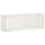 Arriate elevado jardín con valla madera pino blanco 200x50x70cm by vidaXL, Pots and planters - Ref: Foro24-832513, Price: 76,...
