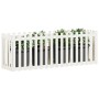 Arriate elevado jardín con valla madera pino blanco 200x50x70cm by vidaXL, Pots and planters - Ref: Foro24-832513, Price: 76,...