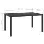 Mesa de jardín de aluminio y WPC negra 150x90x74 cm de vidaXL, Mesas de jardín - Ref: Foro24-42791, Precio: 211,99 €, Descuen...