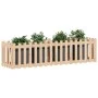 Arriate elevado jardín con valla madera maciza pino 200x50x50cm by vidaXL, Pots and planters - Ref: Foro24-832507, Price: 51,...