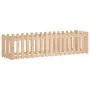 Arriate elevado jardín con valla madera maciza pino 200x50x50cm by vidaXL, Pots and planters - Ref: Foro24-832507, Price: 51,...