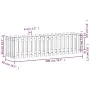 Arriate elevado jardín con valla madera maciza pino 200x50x50cm by vidaXL, Pots and planters - Ref: Foro24-832507, Price: 51,...