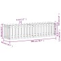 Arriate elevado jardín con valla madera maciza pino 200x50x50cm by vidaXL, Pots and planters - Ref: Foro24-832507, Price: 54,...