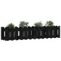 Arriate elevado jardín con valla madera pino negro 150x30x30cm de vidaXL, Maceteros y jardineras - Ref: Foro24-832489, Precio...