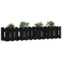 Arriate elevado jardín con valla madera pino negro 150x30x30cm by vidaXL, Pots and planters - Ref: Foro24-832489, Price: 42,5...