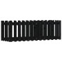 Arriate elevado jardín con valla madera pino negro 150x50x50cm by vidaXL, Pots and planters - Ref: Foro24-832494, Price: 54,8...