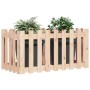 Arriate elevado jardín con valla madera maciza pino 100x50x70cm by vidaXL, Pots and planters - Ref: Foro24-832482, Price: 42,...