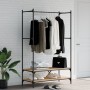 Perchero con estantes madera de ingeniería roble Sonoma by vidaXL, Dresser Organizers and Bar Hangers - Ref: Foro24-834201, P...
