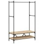 Garderobe mit Regalen aus Sonoma-Eichen-Ingenieurholz. von vidaXL, Kommoden-Organizer und Bar-Kleiderbügel - Ref: Foro24-8342...