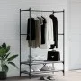 Perchero con estantes madera de ingeniería Sonoma gris by vidaXL, Dresser Organizers and Bar Hangers - Ref: Foro24-834203, Pr...