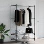 Perchero con estantes madera de ingeniería Sonoma gris by vidaXL, Dresser Organizers and Bar Hangers - Ref: Foro24-834203, Pr...