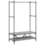 Perchero con estantes madera de ingeniería Sonoma gris by vidaXL, Dresser Organizers and Bar Hangers - Ref: Foro24-834203, Pr...