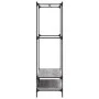 Perchero con estantes madera de ingeniería Sonoma gris by vidaXL, Dresser Organizers and Bar Hangers - Ref: Foro24-834203, Pr...