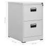 Aktenschrank aus grauem Stahl, 46 x 62 x 72,5 cm von vidaXL, Aktenschränke - Ref: Foro24-336271, Preis: 156,79 €, Rabatt: %
