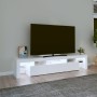 TV-Schrank mit LED-Leuchten weiß 200x36,5x40 cm von vidaXL, TV-Möbel - Ref: Foro24-3152810, Preis: 146,91 €, Rabatt: %