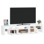 Mueble de TV con luces LED blanco 200x36,5x40 cm de vidaXL, Muebles TV - Ref: Foro24-3152810, Precio: 151,95 €, Descuento: %