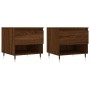 Coffee tables 2 pcs engineered wood brown oak 50x46x50cm by vidaXL, Coffee table - Ref: Foro24-830907, Price: 63,60 €, Discou...