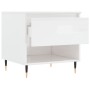 Glossy white engineered wood coffee table 50x46x50 cm by vidaXL, Coffee table - Ref: Foro24-830896, Price: 43,98 €, Discount: %