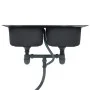 Fregadero de doble seno con colador y sifón de acero inoxidable de vidaXL, Fregaderos - Ref: Foro24-145074, Precio: 130,95 €,...