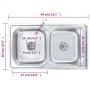 Doppelbeckenspüle mit Edelstahlsieb und Siphon von vidaXL, Sinkt - Ref: Foro24-145074, Preis: 130,95 €, Rabatt: %