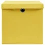 Storage boxes with lids 10 pcs yellow 28x28x28 cm by vidaXL, Storage baskets - Ref: Foro24-325226, Price: 53,46 €, Discount: %