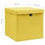 Storage boxes with lids 10 pcs yellow 28x28x28 cm by vidaXL, Storage baskets - Ref: Foro24-325226, Price: 53,46 €, Discount: %