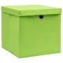 Storage boxes with lids 10 pcs green 28x28x28 cm by vidaXL, Storage baskets - Ref: Foro24-325230, Price: 60,17 €, Discount: %