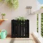 Jardinera diseño de valla madera maciza pino negra 70x70x70 cm de vidaXL, Maceteros y jardineras - Ref: Foro24-832464, Precio...