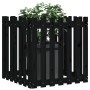 Fence design planter solid black pine wood 70x70x70 cm by vidaXL, Pots and planters - Ref: Foro24-832464, Price: 47,67 €, Dis...