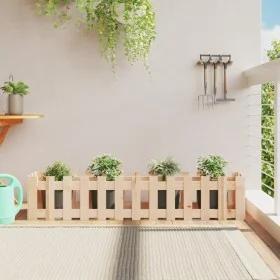 Raised garden bed with solid pine wood fence 150x30x30cm by vidaXL, Pots and planters - Ref: Foro24-832487, Price: 35,66 €, D...