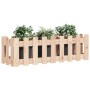 Raised garden bed with solid pine wood fence 100x30x30cm by vidaXL, Pots and planters - Ref: Foro24-832472, Price: 26,27 €, D...